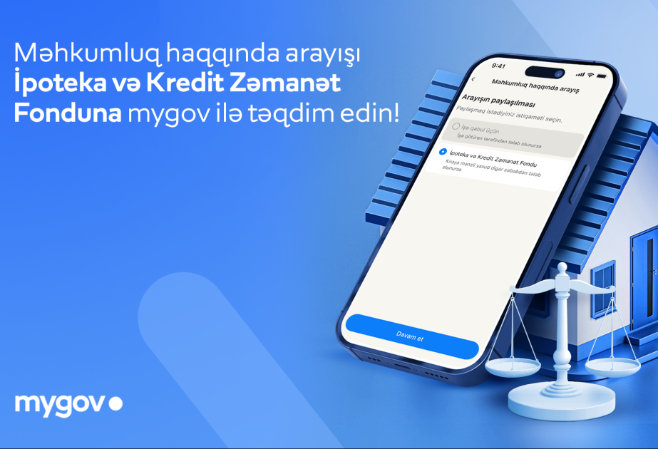 “mygov”da yeni rəqəmsal xidmət: məhkumluq arayışı birbaşa fonda göndərilir