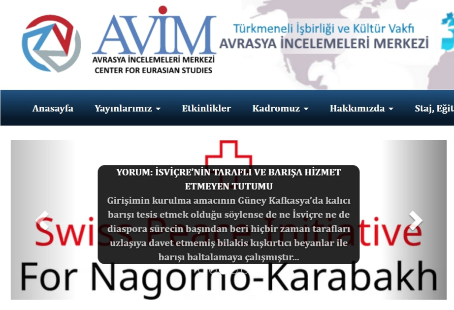 Türkiyəli ekspert: İsveçrənin qərəzli mövqeyi Cənubi Qafqazda sülhə xidmət etmir