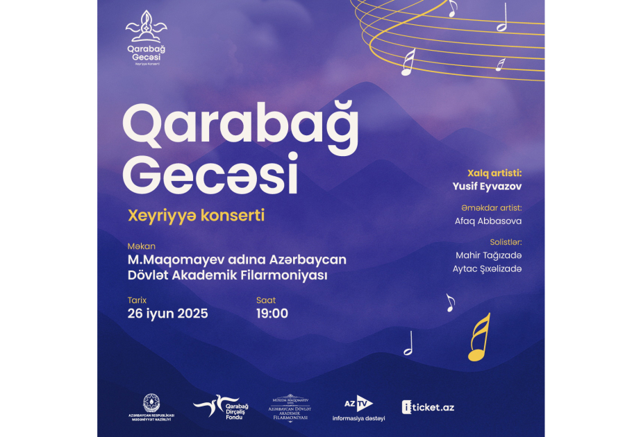 “Night of Karabakh” charity concert to be held in Baku