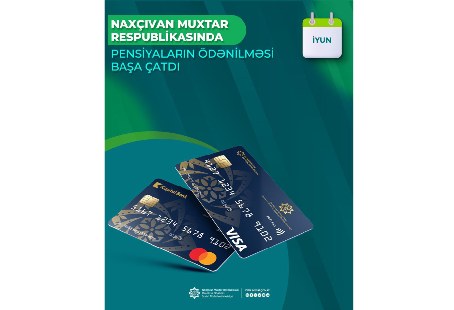 Muxtar respublika üzrə iyun ayının pensiya ödənişləri başa çatdırılıb