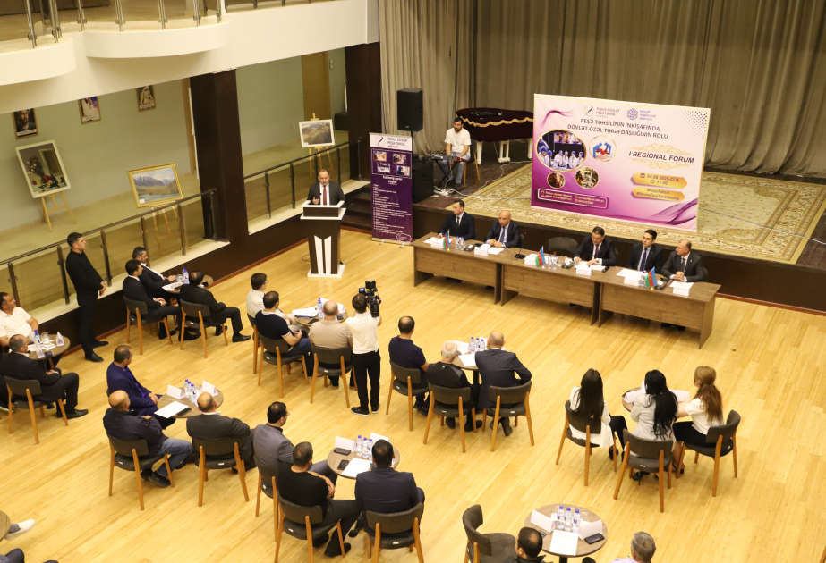 Tovuzda “Peşə təhsilinin inkişafında dövlət-özəl tərəfdaşlığının rolu” adlı birinci regional forum keçirilib VİDEO
