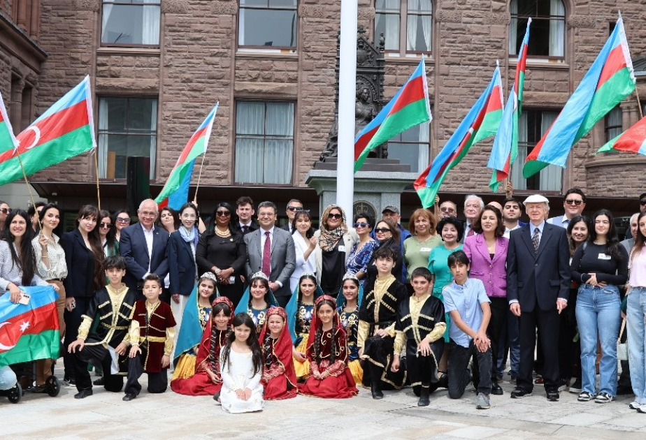 Azerbaijani National Flag raised in Canada to mark Independence Day