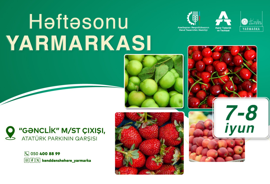 Bakıda “Kənddən Şəhərə” həftəsonu yarmarkası keçiriləcək