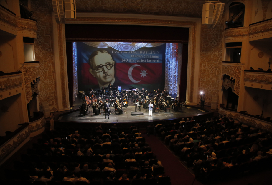 Daşkənddə Üzeyir Hacıbəylinin anadan olmasının 140 illik yubileyi münasibətilə böyük konsert keçirilib FOTO  VİDEO