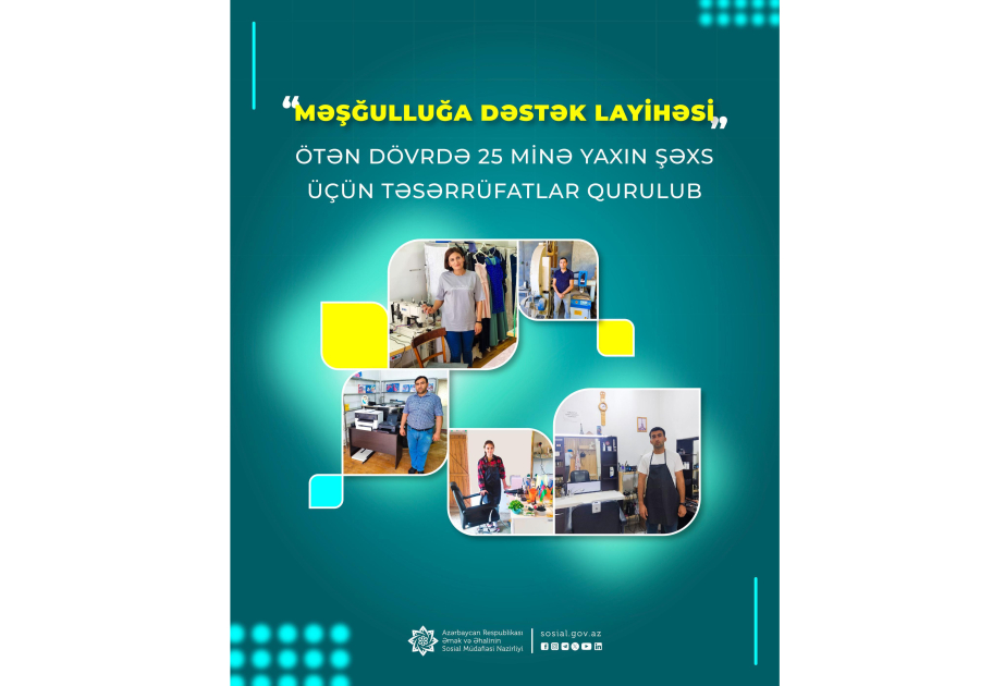 “Məşğulluğa dəstək layihəsi” üzrə 25 minə yaxın şəxs üçün təsərrüfatlar qurulub