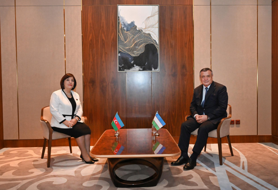 Speaker Sahiba Gafarova meets with Speaker of Legislative Chamber of Uzbekistan’s Oliy Majlis