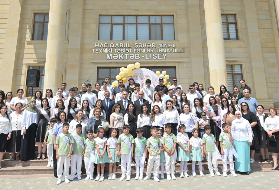 Elm və təhsil naziri Hacıqabulda “Son zəng” tədbirlərində iştirak edib