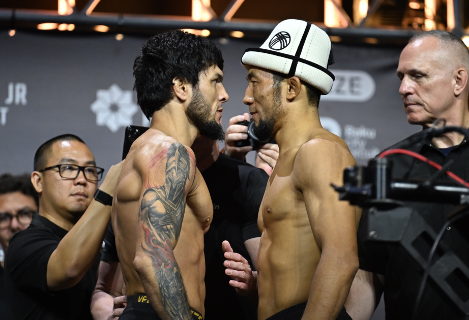 UFC turnirindən əvvəl üz-üzə mərasimi keçirilib