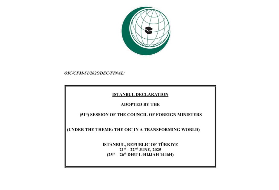 Declaration on Western Azerbaijan Community adopted at conclusion of 51st Session of OIC Council of Foreign Ministers