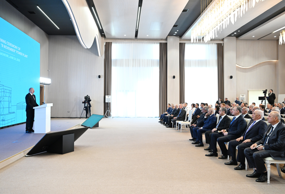 Mingəçevirdə “8 Noyabr” Elektrik Stansiyasının açılış mərasimi keçirilib  YENİLƏNİB - 4 VİDEO