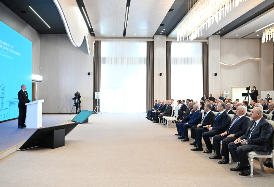 Inauguration ceremony of "8 November" Power Plant held in Mingachevir VIDEO