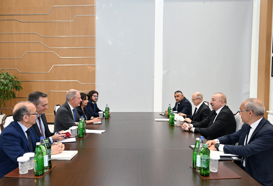 President of Azerbaijan Ilham Aliyev received Italian delegation led by Minister for Enterprises and Made in Italy in Mingachevir