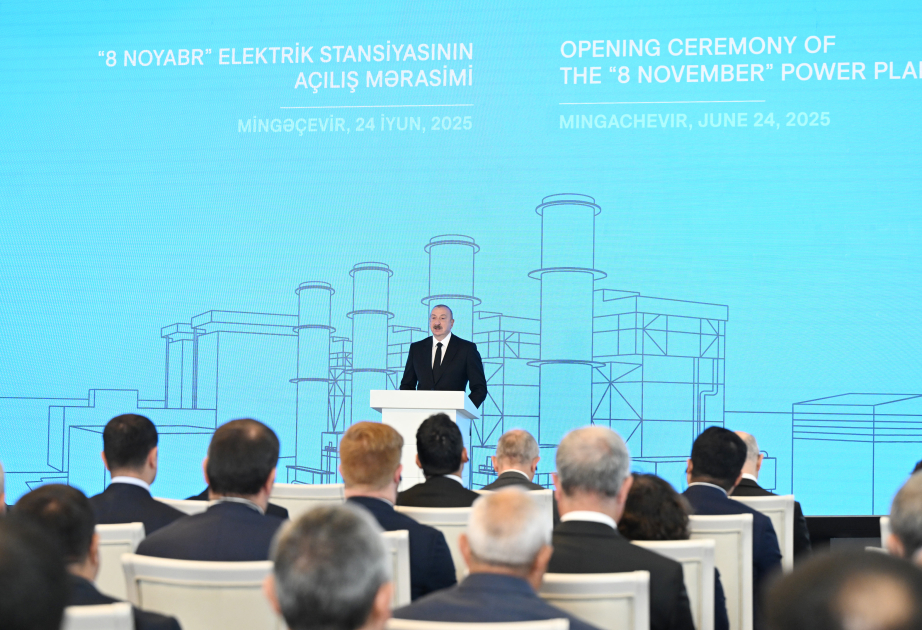Aserbaidschans Präsident: Kraftwerk „8. November“ wird wesentlich dazu beitragen, dass Mingachevir zu einem noch viel bedeutenderen Energiestandort im Südkaukasus wird