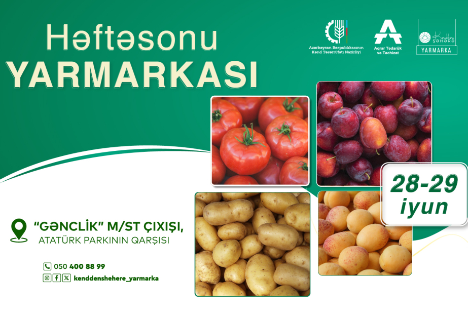 Bakıda “Kənddən Şəhərə” həftəsonu yarmarkası təşkil olunacaq