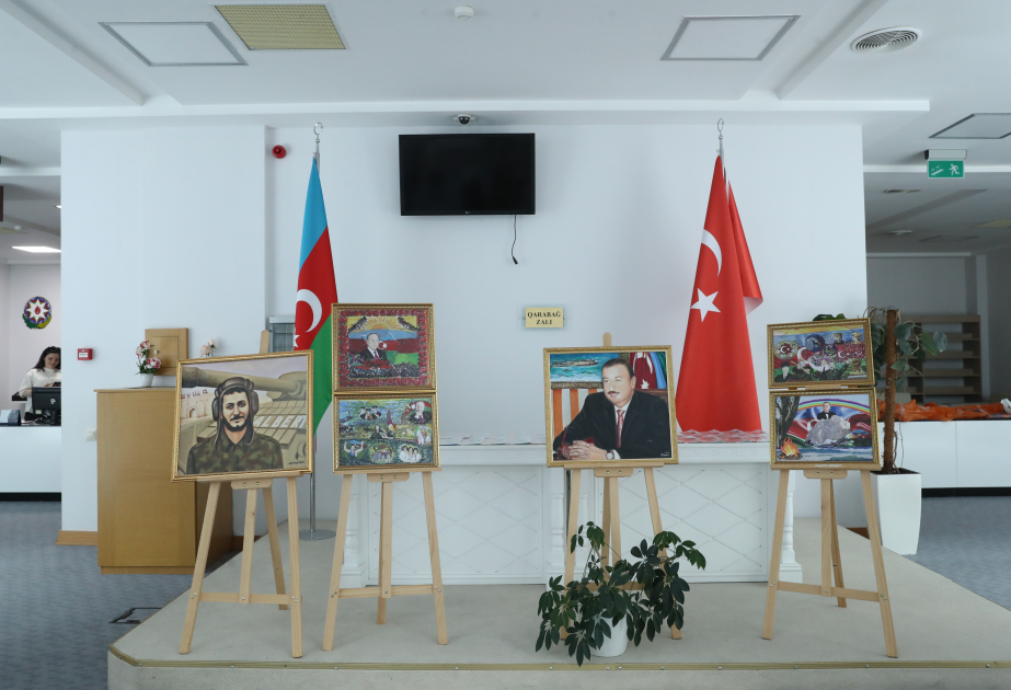 “Qalib Azərbaycan” mövzusunda rəsm sərgisi keçirilib