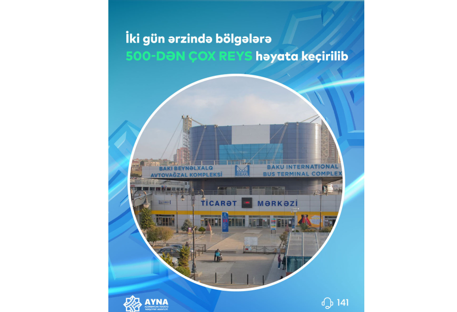 İki gün ərzində paytaxtdan bölgələrə 500-dən çox reys həyata keçirilib