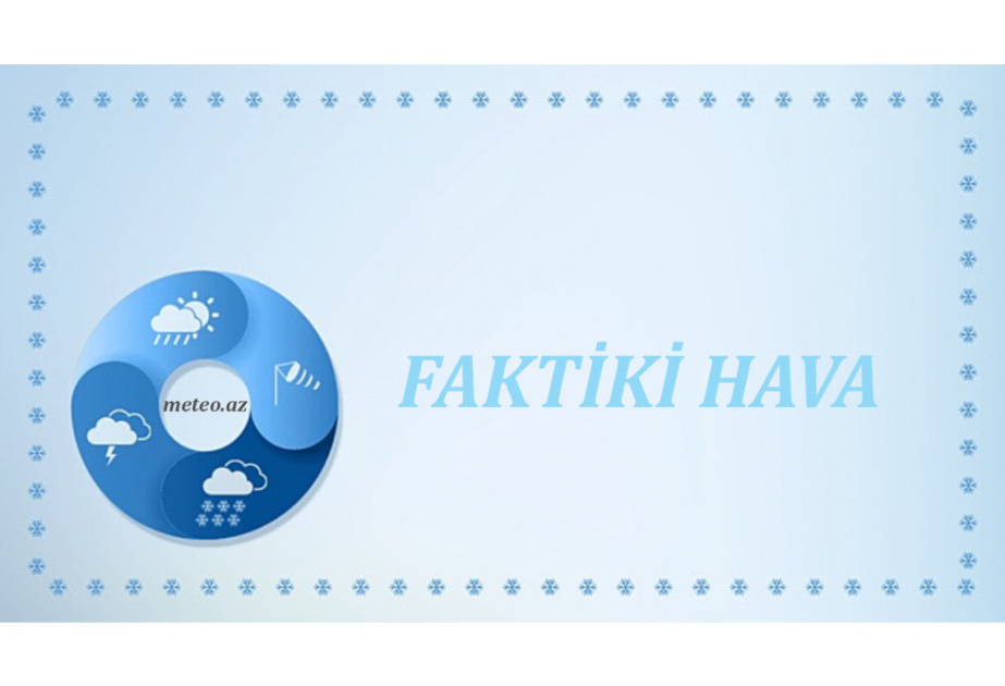 Ölkənin bəzi yerlərində yağıntılı və küləkli hava şəraiti davam edir – FAKTİKİ HAVA