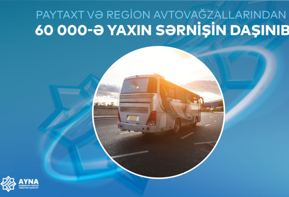 Paytaxtdan bölgələrə və avtovağzallardan müxtəlif istiqamətlərə 60 minə yaxın sərnişin daşınıb