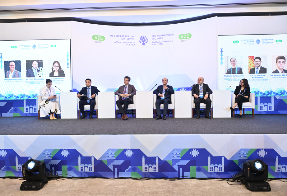 Aghdam-hosted ECO Forum features plenary panel on "High-level perspectives: The role of youth in regional development"