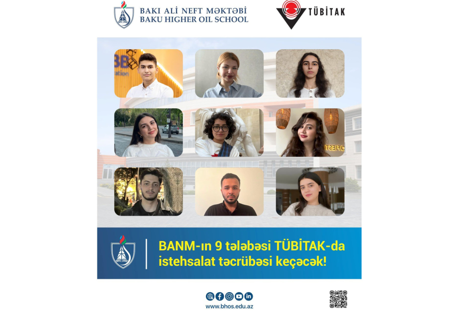 9 студентов БВШН пройдут производственную практику в TÜBİTAK
