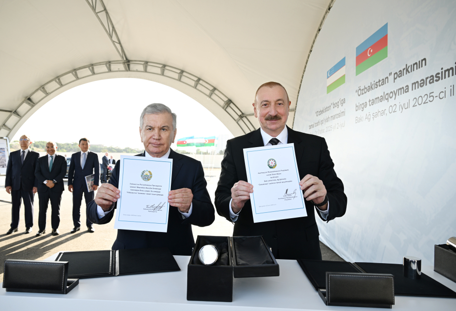 Foundation stone laid for “Uzbekistan” Park in Baku VIDEO
