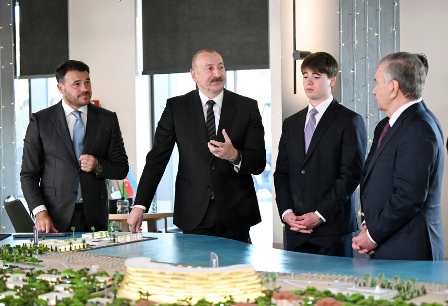 Президенты Азербайджана и Узбекистана посетили центр отдыха Sea Breeze ВИДЕО