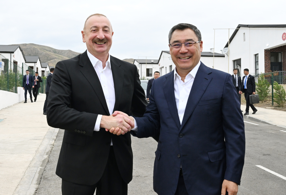 Presidents of Azerbaijan and Kyrgyzstan attended opening of the first phase of Khidirli village in Aghdam district VIDEO