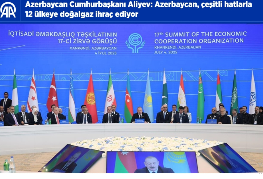 Türkiyə və ŞKTC mediası ECO Zirvə görüşünə geniş yer ayırıb