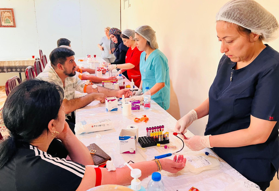 Şirvan sakinləri qanvermə aksiyasında iştirak ediblər