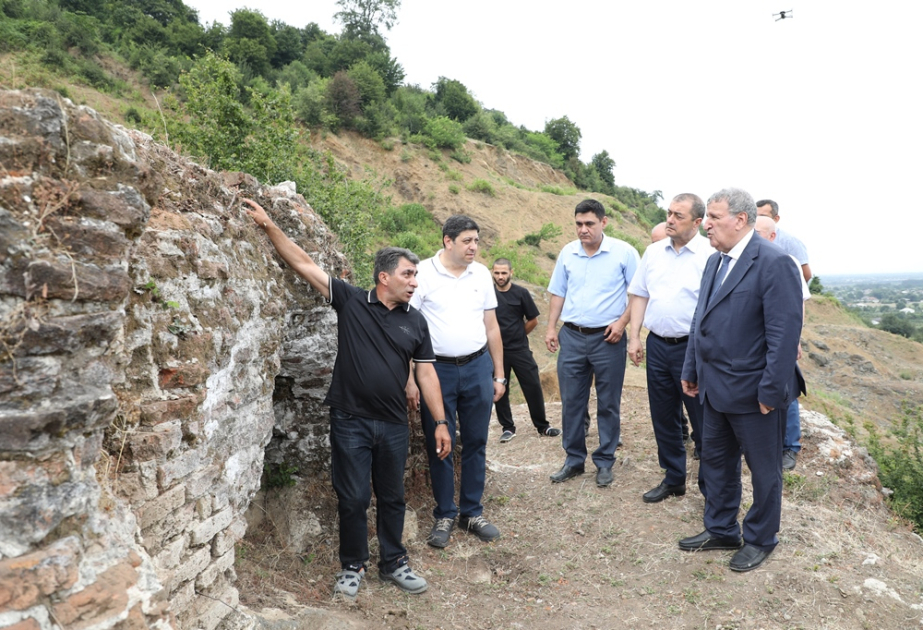 AMEA-nın prezidenti Əlişa qalasında aparılan arxeoloji qazıntılarla tanış olub