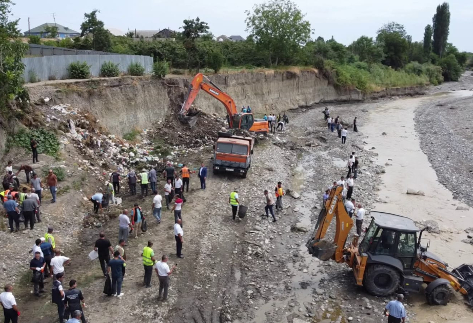 Qudyalçayın Xaçmaz ərazisindən keçən hissəsi tullantılardan təmizlənib