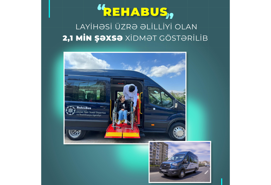 “Rehabus” layihəsi üzrə əlilliyi olan 2 mindən çox şəxsə xidmət göstərilib