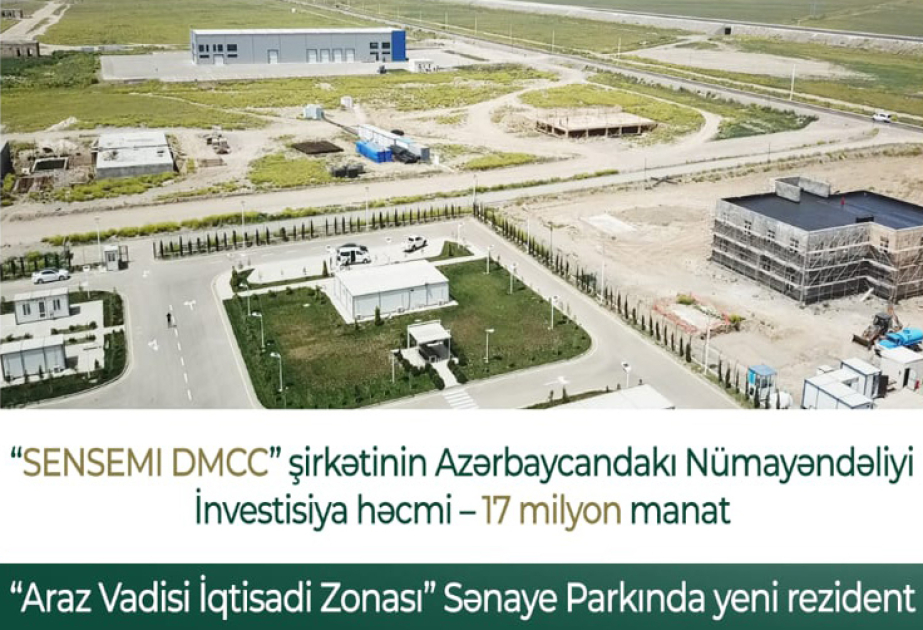 BƏƏ kapitallı şirkətə “Araz Vadisi İqtisadi Zonası” Sənaye Parkının rezidentliyi statusu verilib