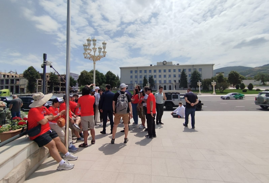 International travelers visit Khankendi city