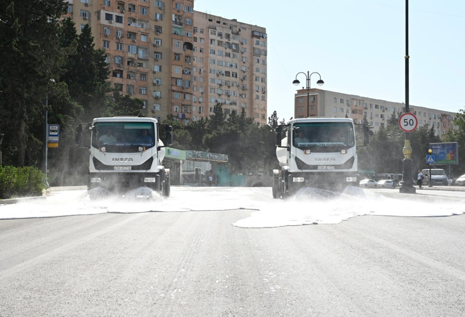 Bu gün Bakının 549 küçəsi yuyulub