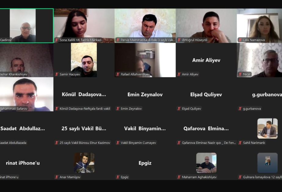 Vəkillər üçün təlim keçirilib