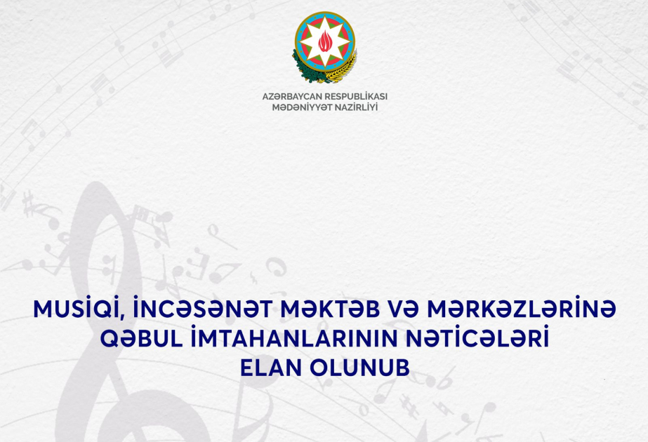 Musiqi, incəsənət məktəb və mərkəzlərinə qəbul imtahanlarının nəticələri açıqlanıb