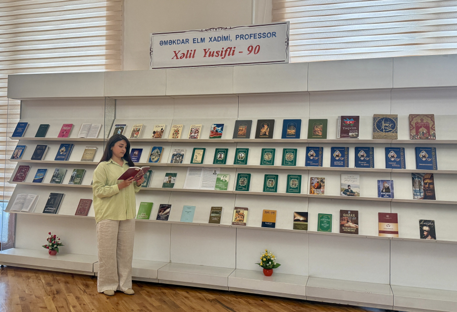Milli Kitabxanada Əməkdar elm xadimi, professor Xəlil Yusiflinin yubileyi münasibətilə kitab sərgisi açılıb