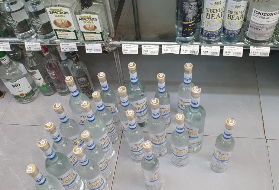 Salyanda “Ay Store” marketdə saxta araq məhsulları aşkarlanıb