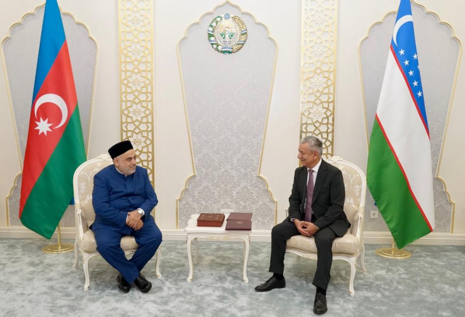 Sheikhulislam Allahshukur Pashazade visits Uzbekistan’s Embassy in Baku