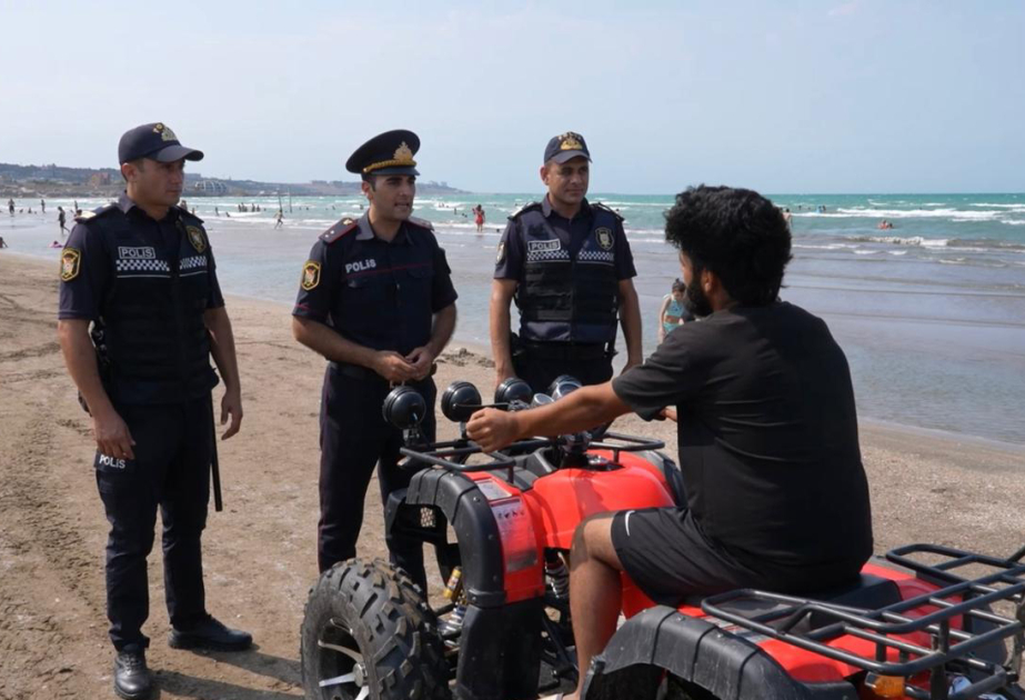 Polis çimərliklərdə profilaktik tədbirləri davam etdirir