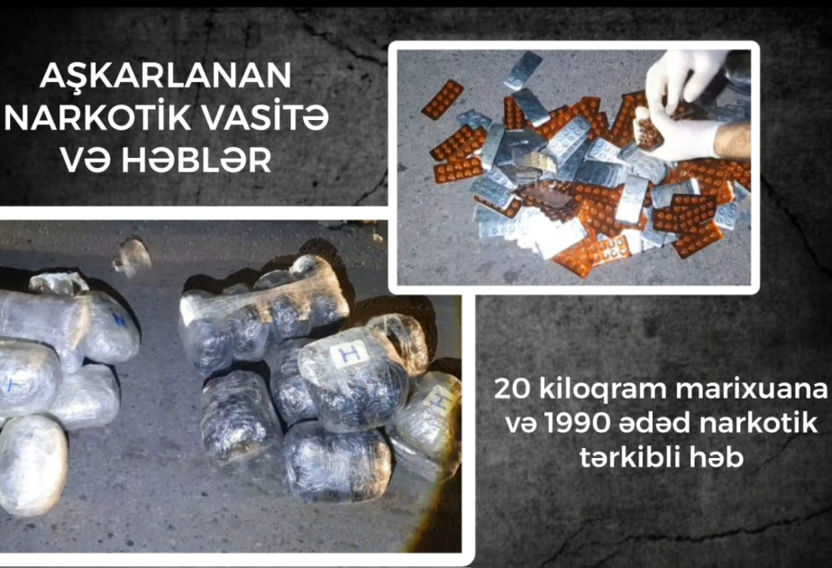 Lerikdə narkoşəbəkə üzvlərindən 20 kiloqram narkotik vasitə götürülüb