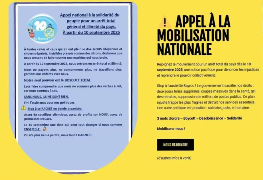 « Bloquons tout » : un appel à paralyser la France le 10 septembre