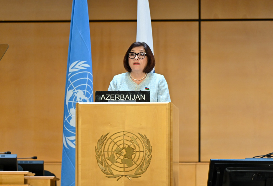 Genf: Aserbaidschanische Parlamentsprecherin nimmt an 6. Weltkonferenz der Parlamentspräsidentinnen und -präsidenten teil