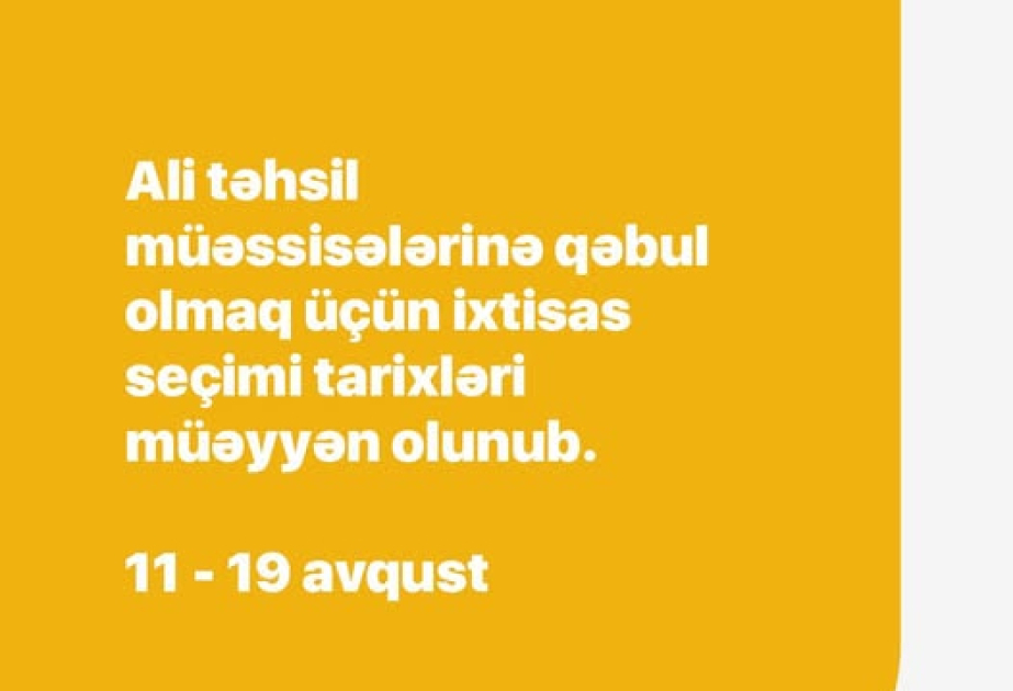 Ali məktəblərə ixtisas seçiminə başlanılır