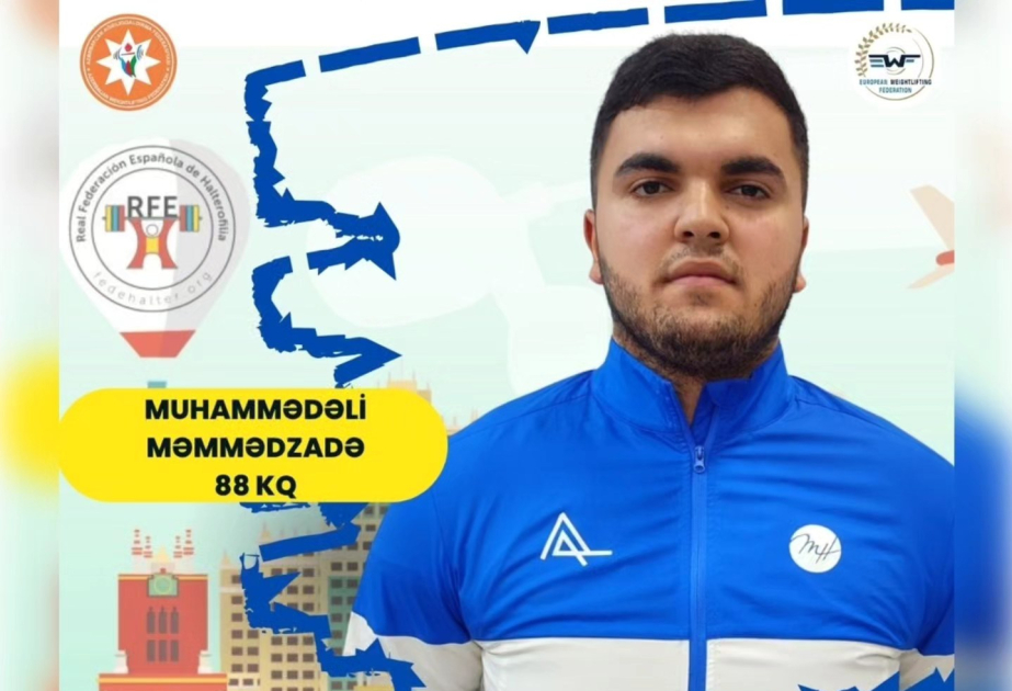 Halterófilo azerbaiyano gana dos medallas de plata en el Campeonato Europeo