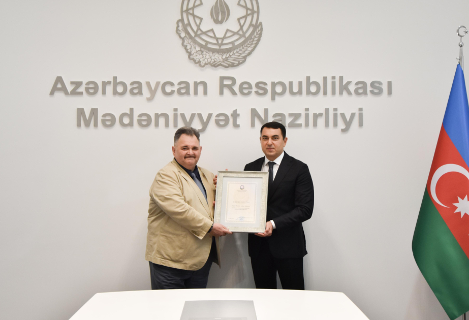 Kinorejissor Ayaz Salayev Mədəniyyət Nazirliyinin Fəxri diplomuna layiq görülüb