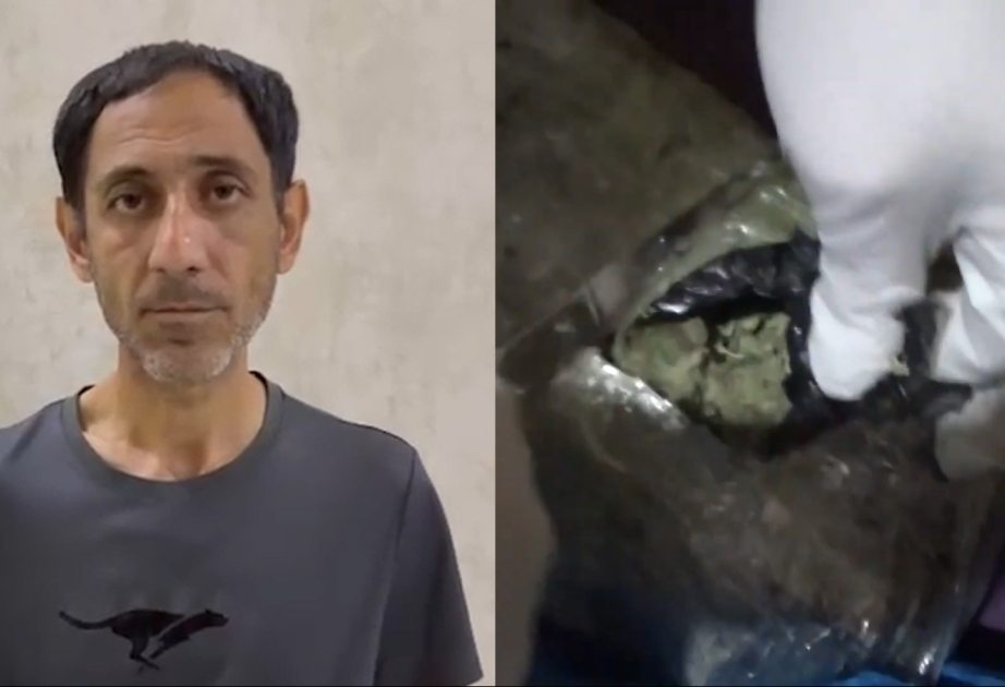 Sabunçuda narkokuryer saxlanılıb VİDEO