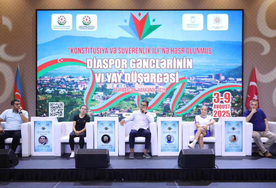 Xankəndidə diaspor gənclərinin idmançılarla görüşü olub