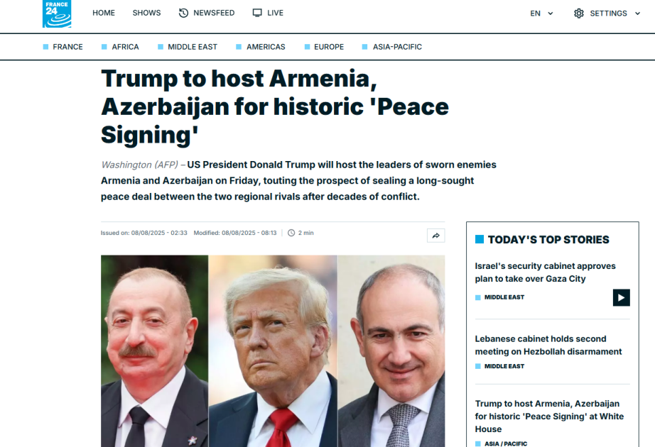 Upcoming meeting between Azerbaijani, Armenian leaders in global media spotlight